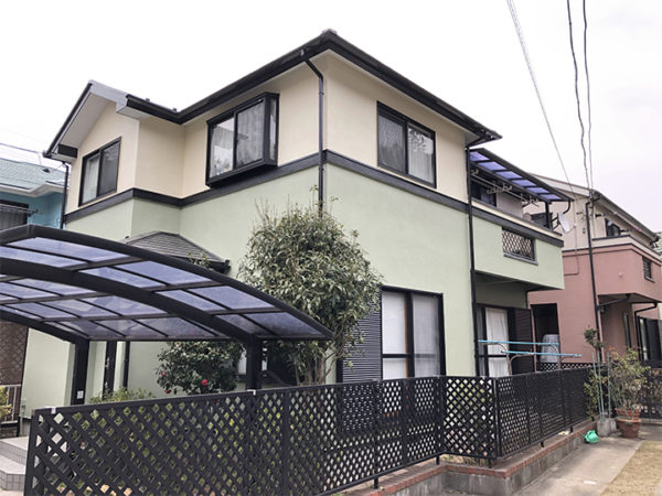 柏市 A様邸 外壁、屋根塗装・棟板金交換リフォーム事例