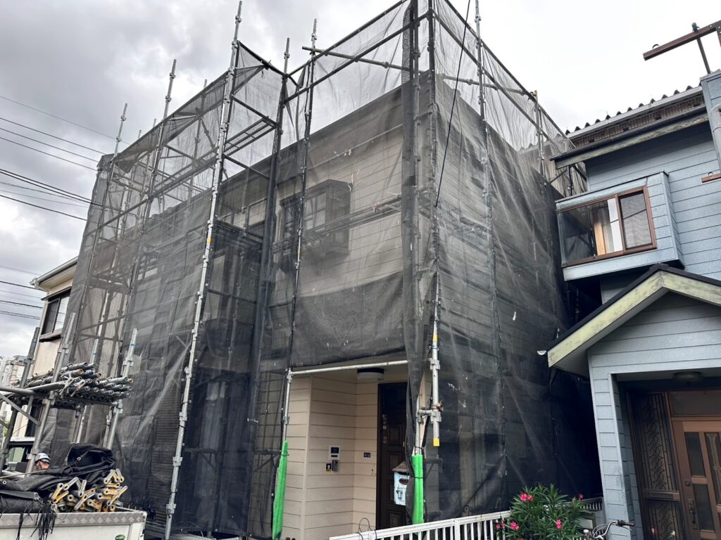 鎌ヶ谷市K様邸　足場組み完了！
